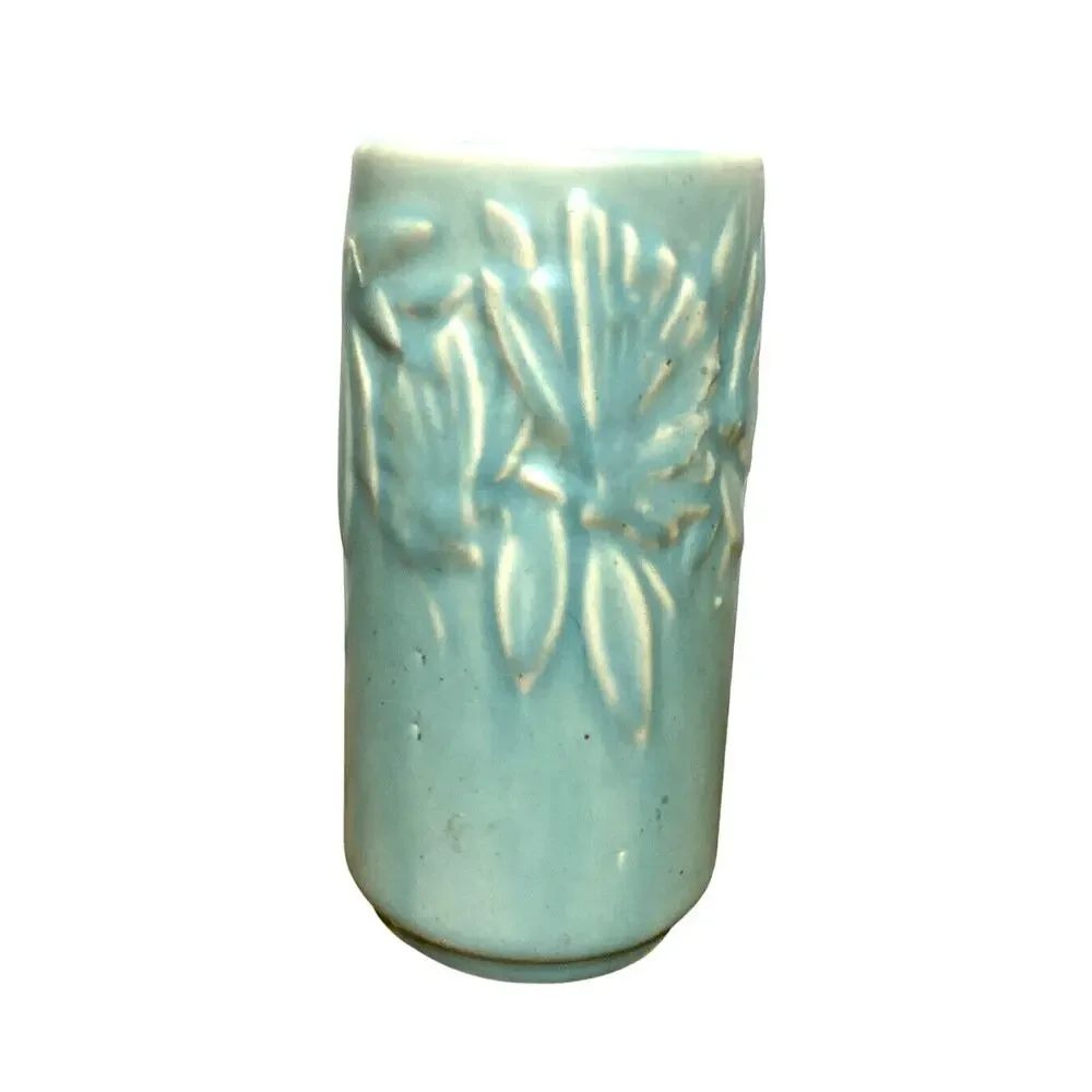 Vintage 1942 Nelson McCoy Blue Butterfly Vase 6